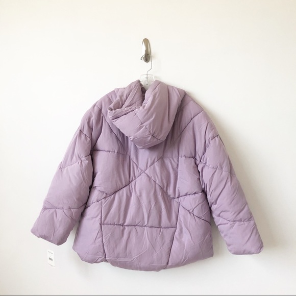 NWT Free People Hailey puffer coat lilac hooded - Picture 4 of 7